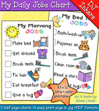 Cute printable chore charts for young kids and daily routines by DJ Inkers
