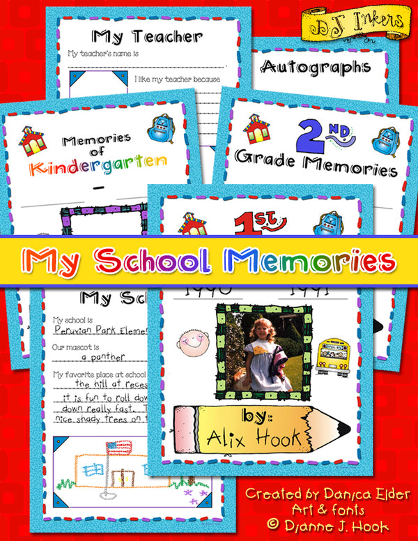 My School Memories - Printable Mini Year Book