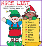 Cute Christmas nice list with elf clip art and candy cane font by DJ Inkers