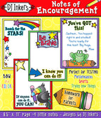 Notes of Encouragement homework for parents and testing by DJ Inkers