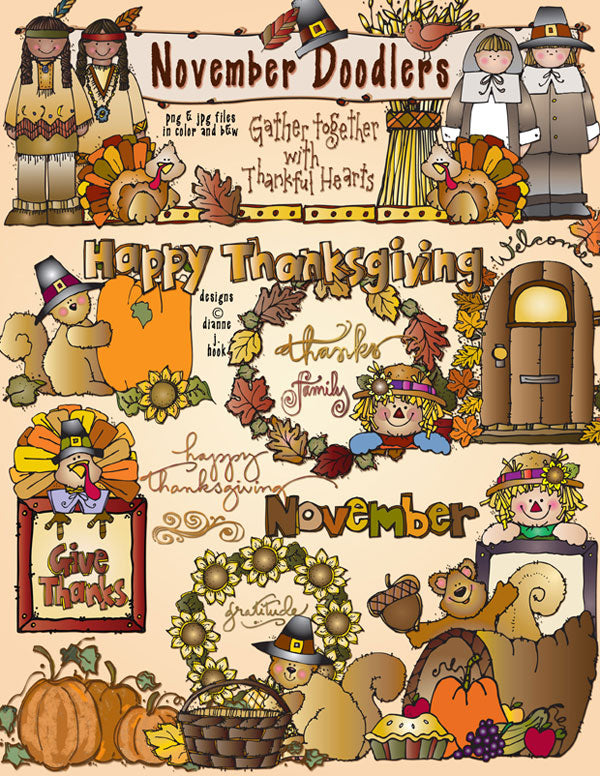 Doodlers Clip Art Collection - 12 Month Download Bundle
