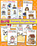 Nursery Rhyme Bingo - prepositions and positional word game for learning by DJ Inkers