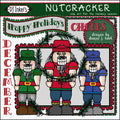 Festive Nutcracker clip art for Christmas and holiday season smiles -DJ Inkers