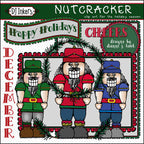 Festive Nutcracker clip art for Christmas and holiday season smiles -DJ Inkers