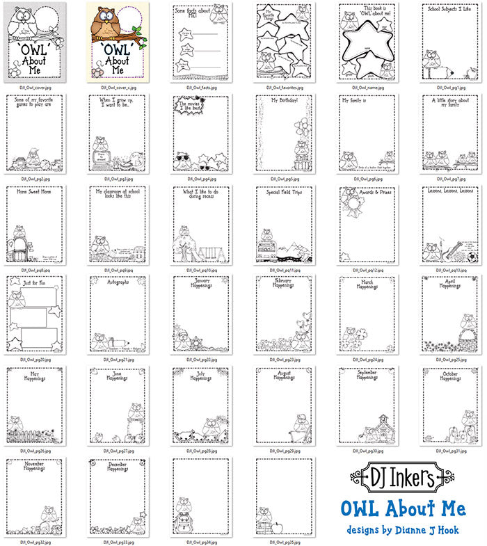 Owl About Me - Printable Journal and Writing Prompts