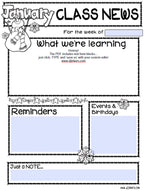 Class Newsletters - Monthly Templates Download