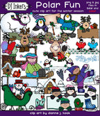 Jolly Holiday Christmas Clip Art Collection - 9 Set Bundle