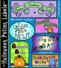Printable Halloween labels for potion bottles and party decorations by DJ Inkers