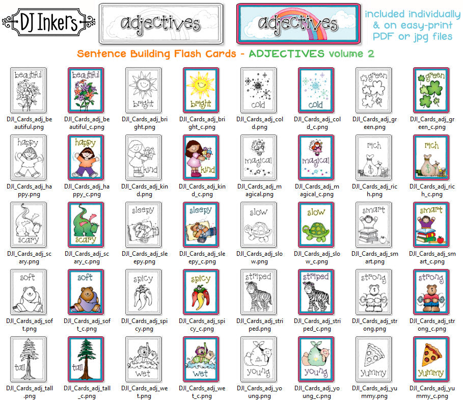 Sentence Building Bundle - Parts of Speech Flash Cards Collection