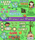 Protect our Planet clip art for conservation and Earth Day by DJ Inkers