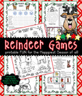 Reindeer Games includes 5 printable Christmas activities for kids by DJ Inkers
