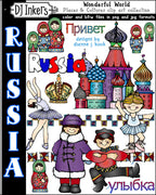 Clip art for Russia kids and symbols by DJ Inkers