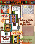 Wild Safari clip art designs created by Alix Spears.