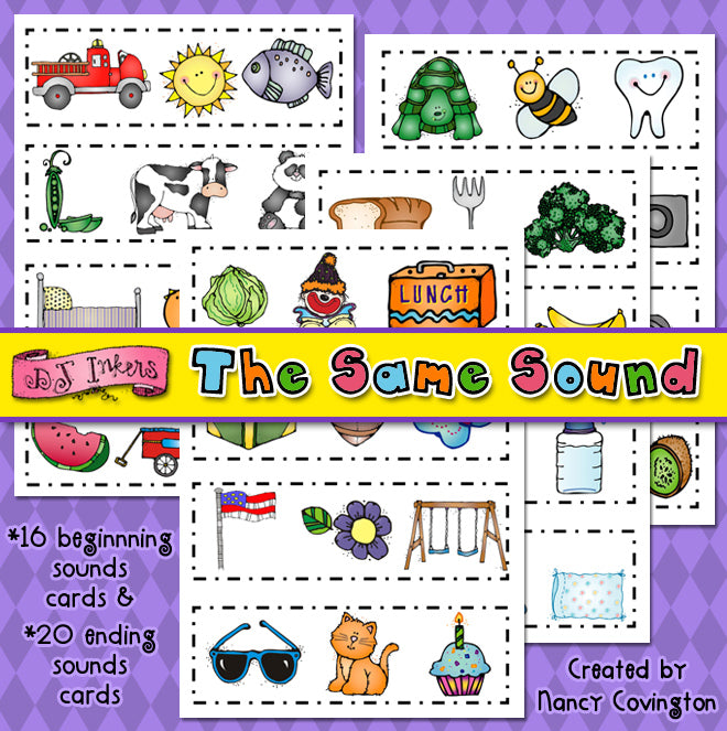 Fun learning activity for beginning and ending sounds by DJ Inkers