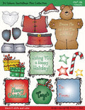 Printable Santa Bear with dress-ups & Christmas accessories by DJ Inkers