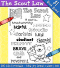 Scout Law coloring page for Cub Scouts by DJ Inkers