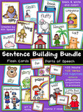 Sentence Building Bundle - Parts of Speech Flash Cards by DJ Inkers