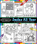 Cute printable coloring pages for kids and smiles all year by DJ Inkers