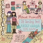 Girls make the best friends clip art and digital crafting backgrounds by DJ Inkers
