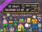 Cute chalkboard clip art for kids, spring cleaning and helping around the house by DJ Inkers