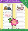 Spring List Borders Clip Art Download