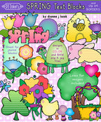 Text Blocks, Borders, Notes & Labels Clip Art - 7 Set Bundle
