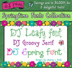 Spring Fonts Collection by DJ Inkers