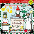Learn about St Lucia Day with DJ Inkers' Holidays Around the World clip art and printables