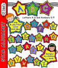 Clip Art Letters A-Z on bright stars by DJ Inkers