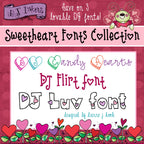 DJ Sweetheart Fonts - Love & Heart Lettering Collection