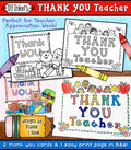 Thank you teacher cards for Teacher Appreciation Week by DJ Inkers
