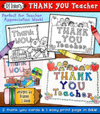 Thank you teacher cards for Teacher Appreciation Week by DJ Inkers