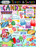 Create something sweet with DJ Inker's cute candy clip art. Perfect for parties, kids, and sorting!