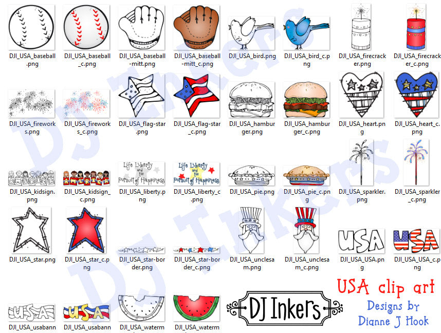 United States of America Clip Art for the USA Download