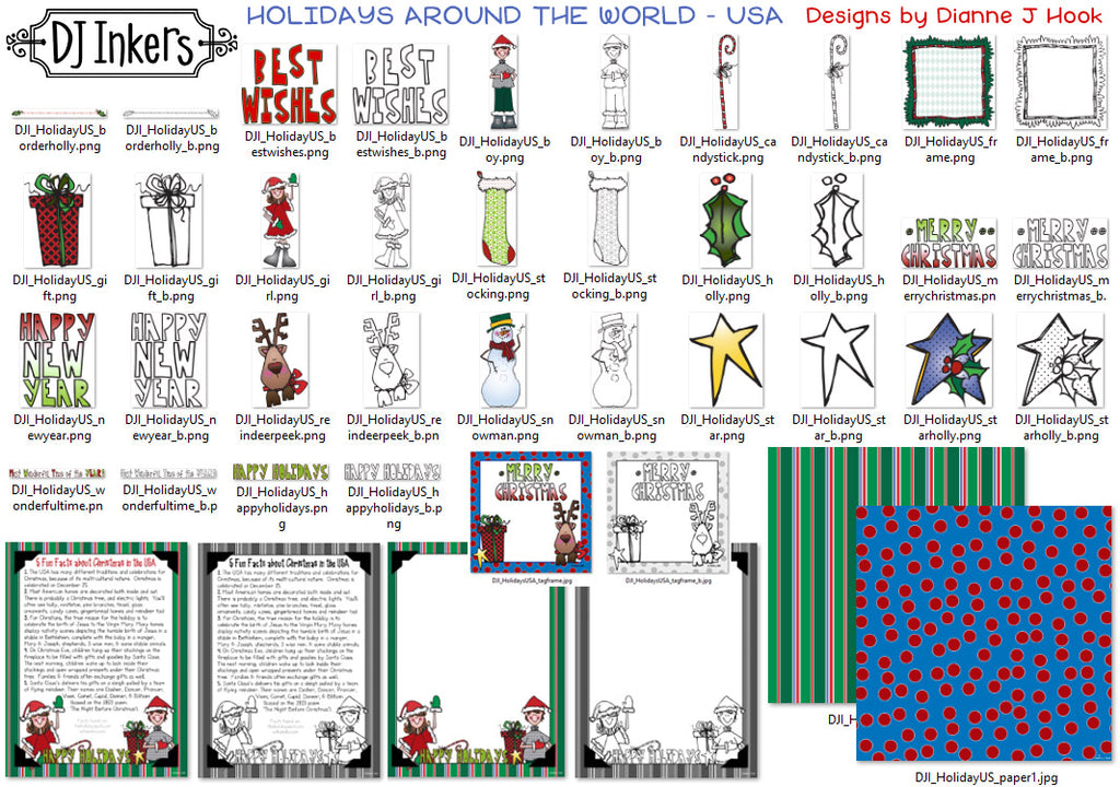 Holidays Around The World: USA Clip Art Download