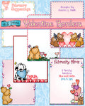Hearts and Valentine clip art borders by DJ Inkers