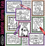 Valentine Coloring Cards Printable Download