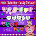 Valentine Candy Clip Art Alphabet Download