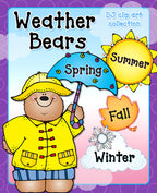 Weather Bears teacher clip art collection for seasons and weather by DJ Inkers