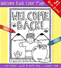 Welcome back to school coloring page by DJ Inkers