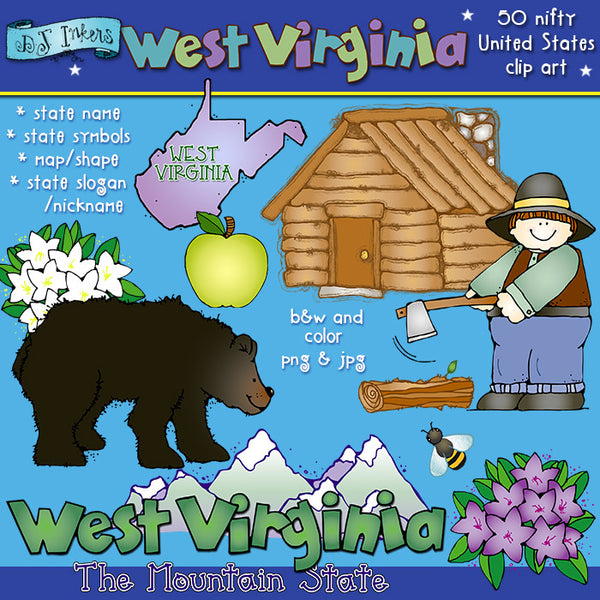 West Virginia USA Clip Art Download