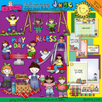 Whimsical June clip art for kids and playground fun by DJ Inkers