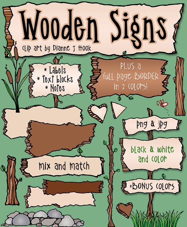 Wooden Signs Clip Art Download