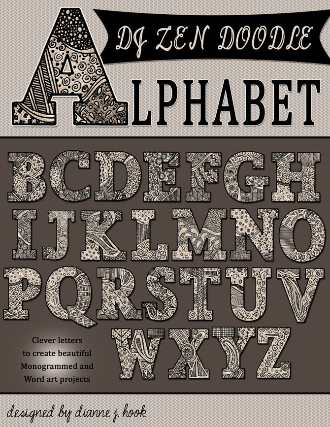 DJ Zen-Doodle Alphabet Clip Art Download
