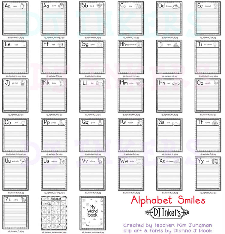 Alphabet Smiles - Handwriting & Letter Sounds Workbook