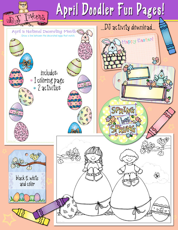 Doodler Fun Pages - Printable Coloring Pages & Monthly Activities