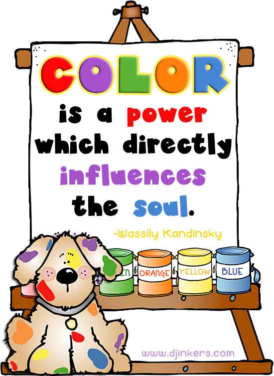 color is a power quote with clip art by DJ Inkers