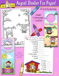 Fun August Activities and Coloring Page Download