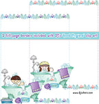 Bath time clip art borders by DJ Inkers