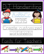 DJ Handwriting Font - Letter Tracing Download